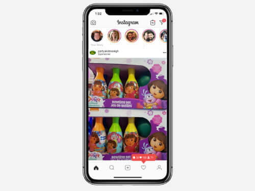 Instagram ad campaign for Party and More