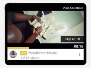 YouTube advertising campaign for PhootPrintz Music