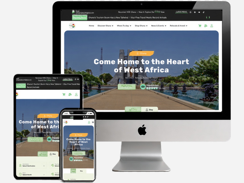 Website Design project for My Beautiful Ghana